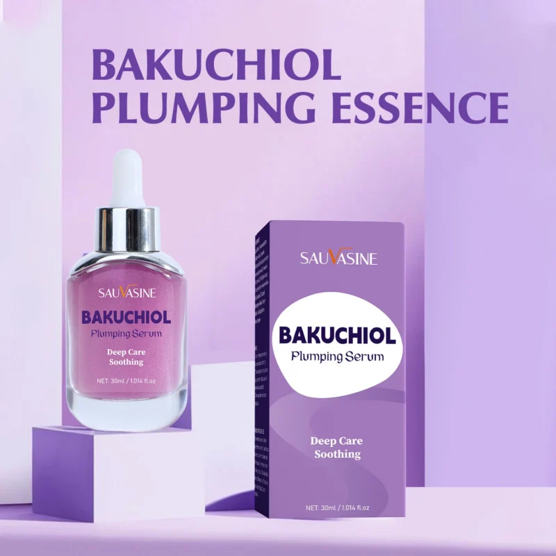 SAUVASINE Bakuchiol Plumping Serum 30ml for skin firming, moisturizing, and smoothing fine lines.