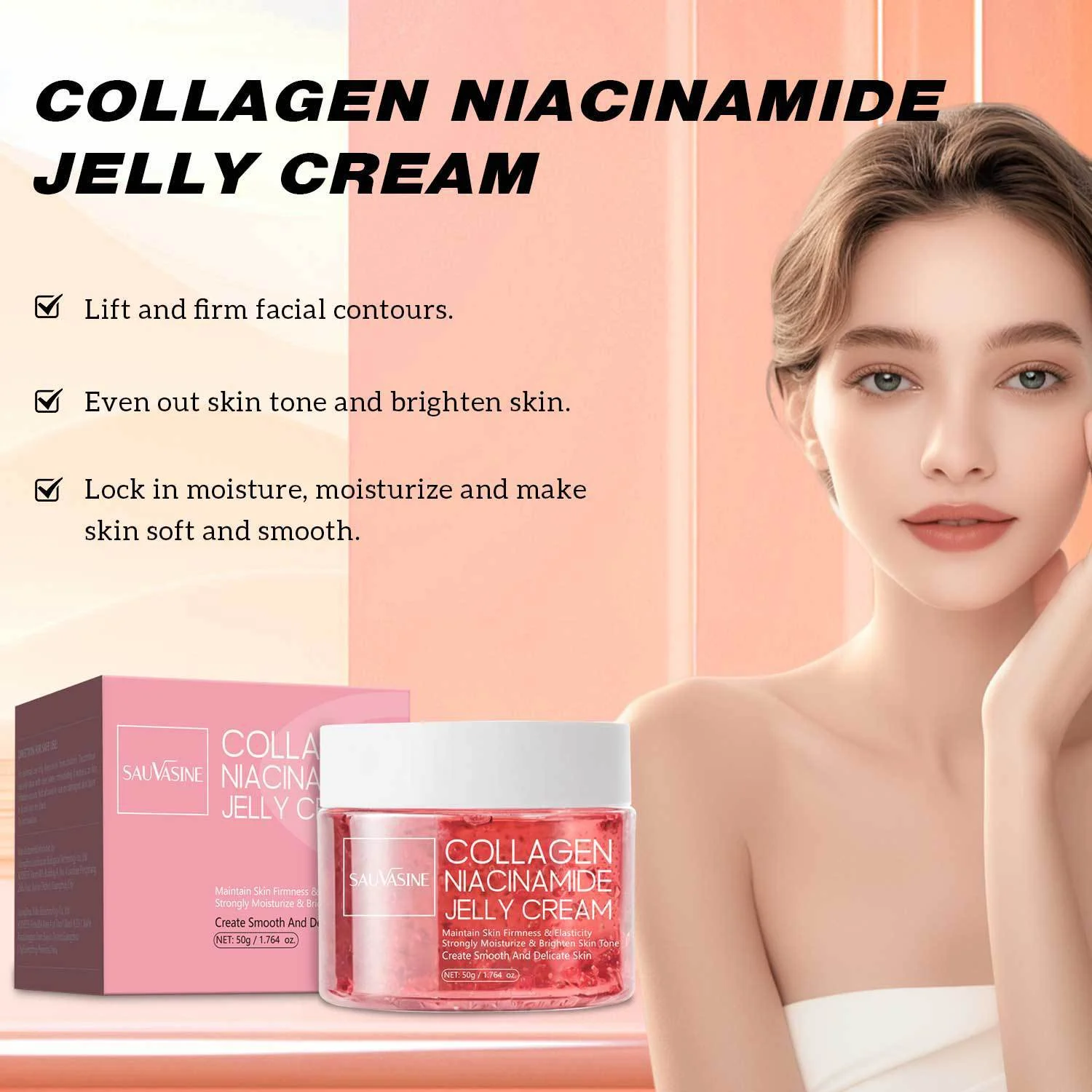 collagen-niacinamide-jelly-cream-50g-sau-wb5zcw26-desc-1 SAUVASINE Collagen & Niacinamide Jelly Cream for firming, brightening, and deep hydration with a lightweight texture.