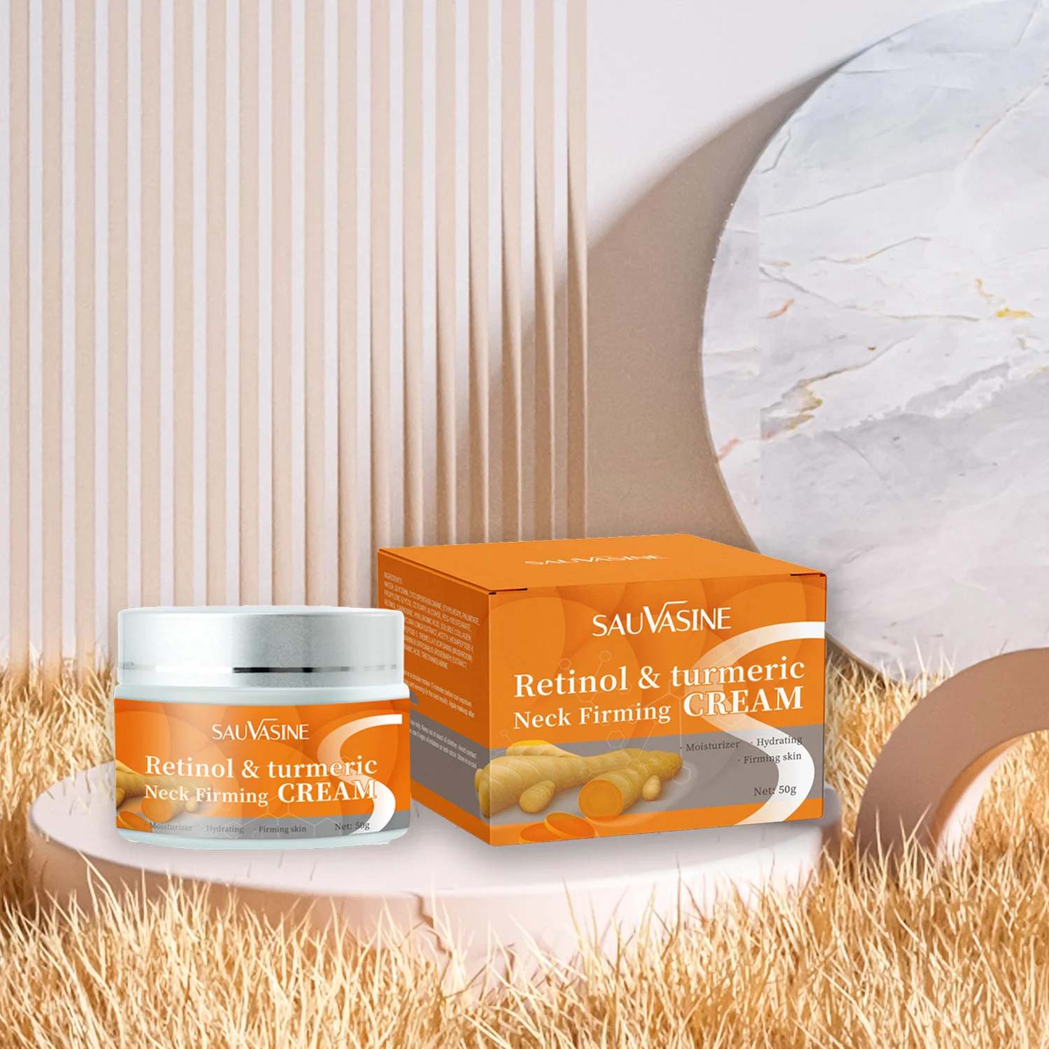 sauvasine-neck-firming-cream-retinol-turmeric-sau-p8ha3466-desc-9 SAUVASINE Neck Firming Cream with Retinol & Turmeric - Anti-Aging Moisturizer for Wrinkle Reduction & Skin Tightening (50g)